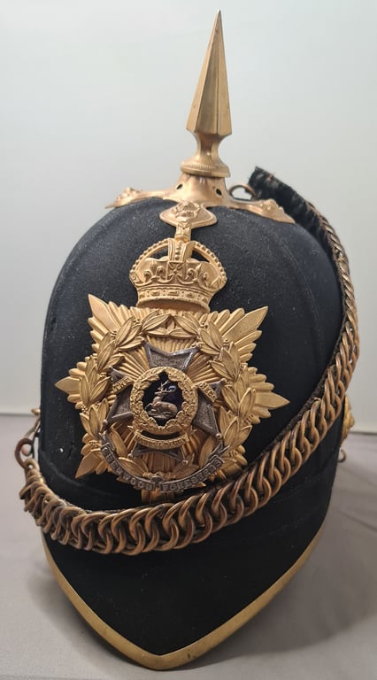 1903 “Sherwood Forester’s  Officers Blue Cloth Helmet.