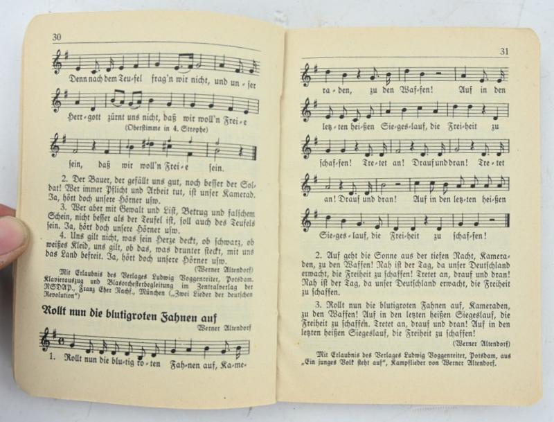 German SA Pocket Songbook