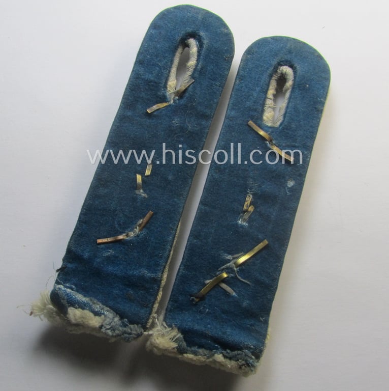Fully matching pair of later-war-period, 'cyphered' WH (Heeres) officers'-type shoulderboards as was specifically intended for usage by a: 'Hauptmann des TSD o. Truppensonderdienst'
