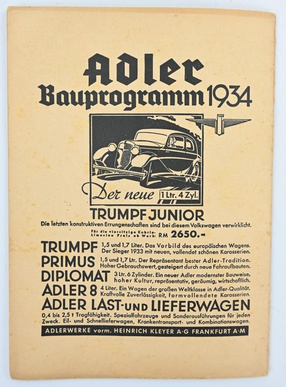 German DJ/HJ Booklet 'Wille und Macht'