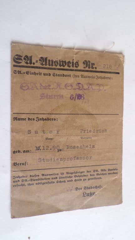 Grouping of an a SA Truppführer