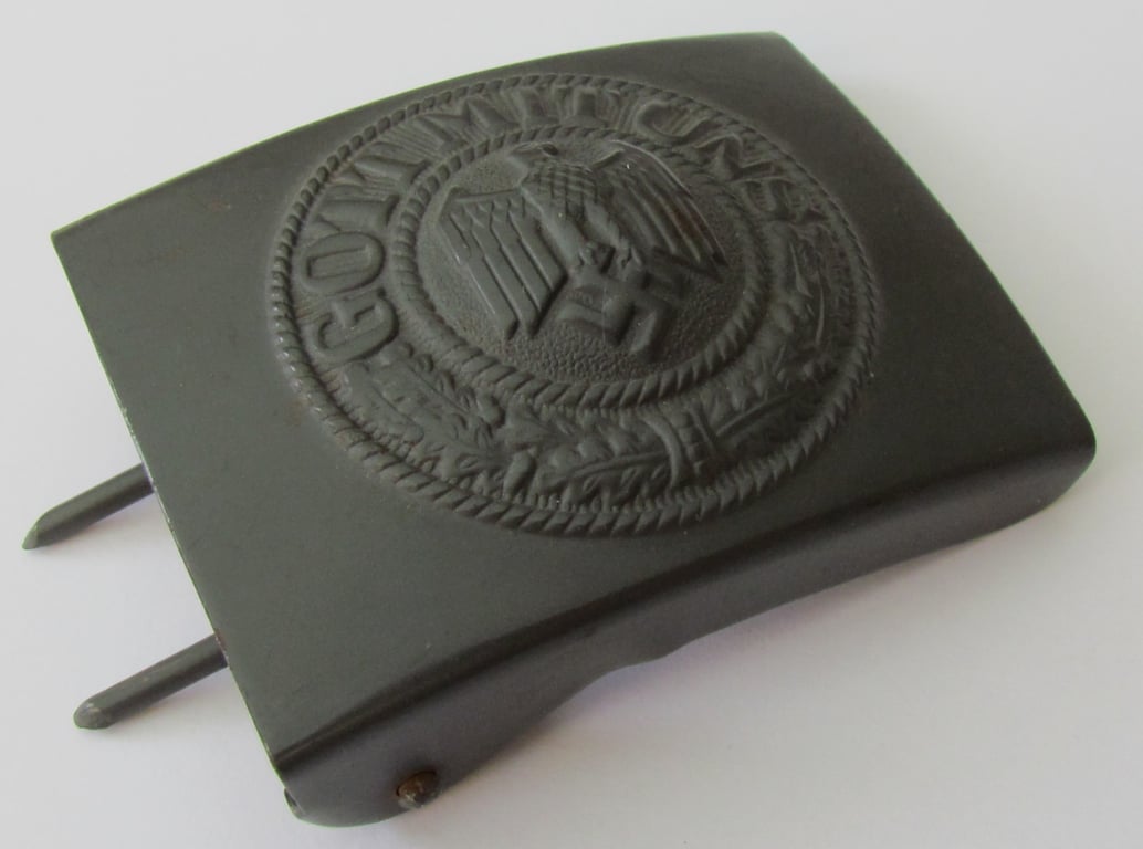 Wehrmacht Heer Late War Steel Belt Buckle – Excellent Condition