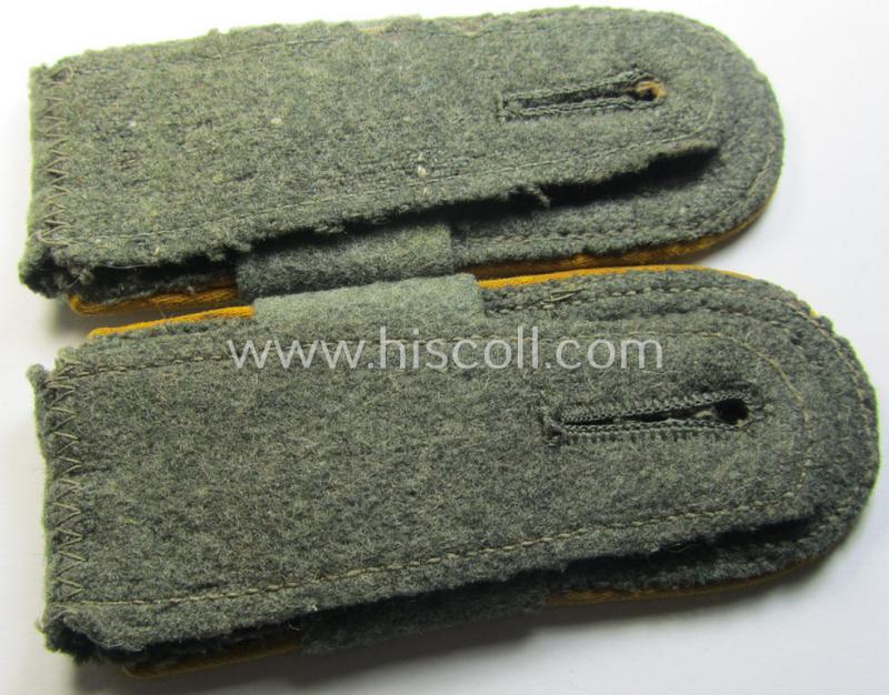 Attractive - and matching! - pair of WH (Heeres) early- (ie. mid-war-) period- (ie. 'M40'- ie. 'M43'-pattern, NCO-type shoulderstraps as was intended for an: 'Uffz. des Kav.- o. Div. Aufklärungs-Abts. 246 (mot)'