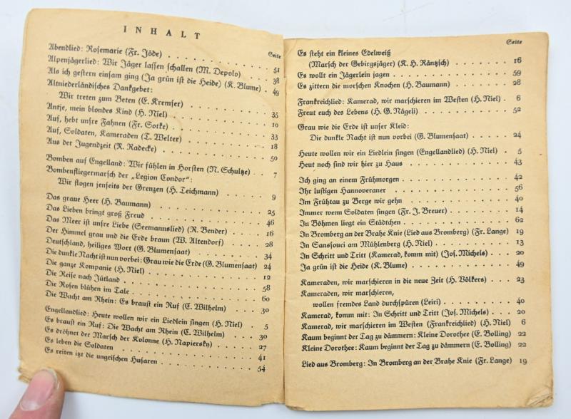 German WH Marching Songs Pocket Book