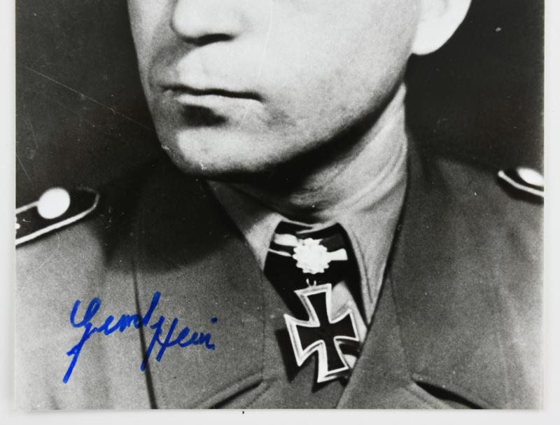 Signature of Wehrmacht Heer KC-OLC Recipient 'Gerhard Hein'