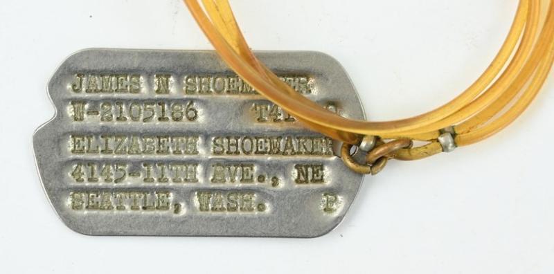 US WW2 Dog-Tag set of 'James N Shoemaker'