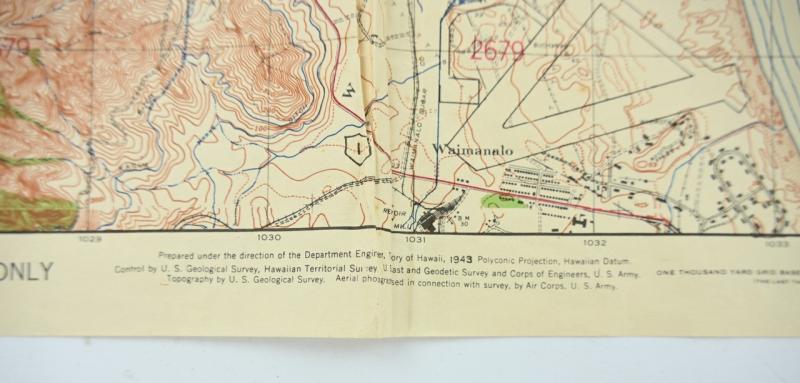 USAFICPA WW2 Mapcard Hawaii