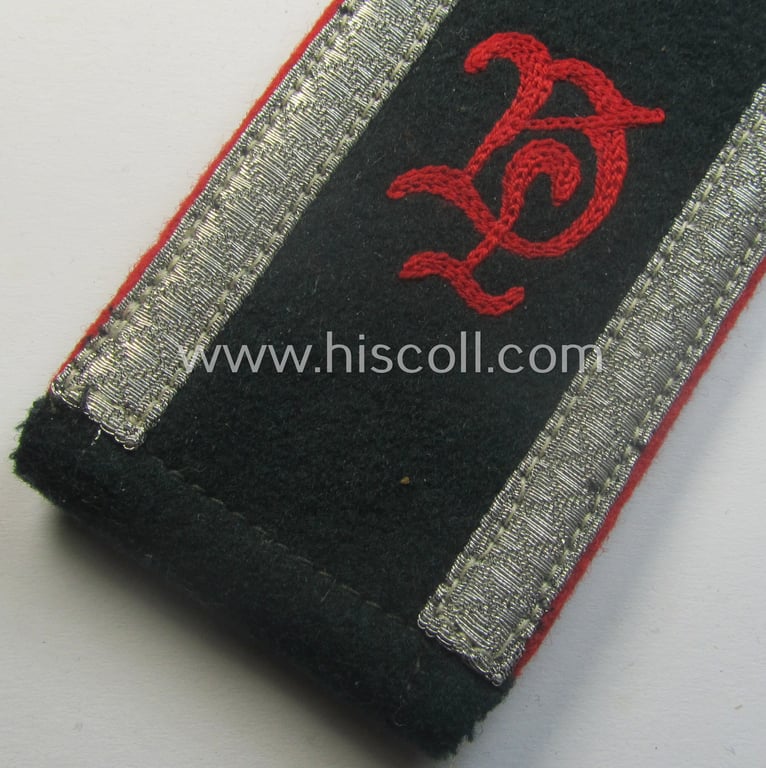 Superb - albeit regrettably single! - early- (ie. mid-) war-period WH (Heeres) (ie. 'M40'-) pattern (rounded-style) 'cyphered', NCO-type shoulderstrap as was intended for an: 'Uffz. u. Mitglied eines Beobachtungs-Lehr-Abteilungs'