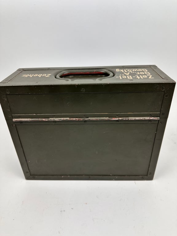 WW2 German Box "Zelt-Bel-Ger.,,A"Gew.5,1Kg" Zubehor