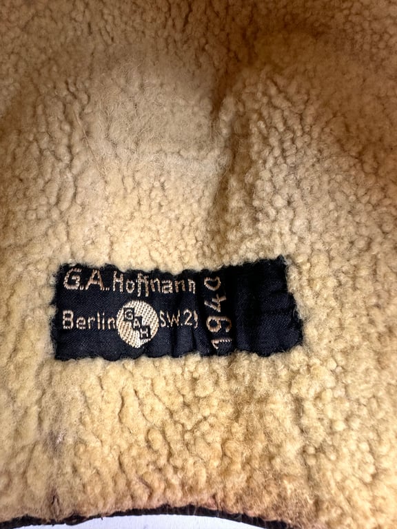 WW2 German Luftwaffe  Leather Flying Helmet 1940