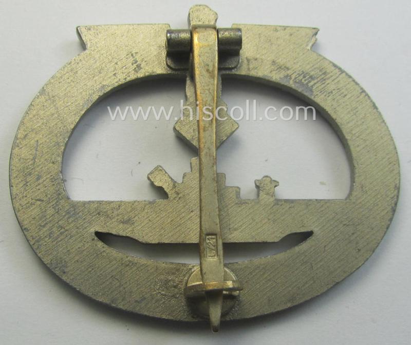 WH (Kriegsmarine), 'Feinzink'-based: 'U-Bootkriegsabzeichen' (or: U-boat war-badge) being a marker (ie. 'L/21'-) marked example by the: 'Förster u. Barth'-company