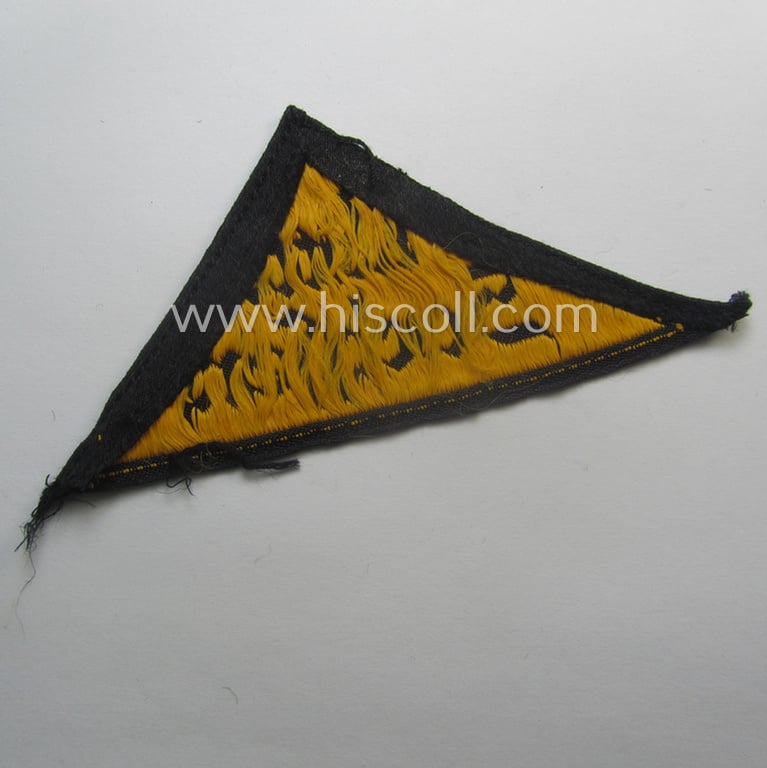 Truly used and/or worn 'HJ' ('Hitlerjugend') district-triangle (ie. 'Gebietsdreieck') entitled: 'Mitte Sachsen'