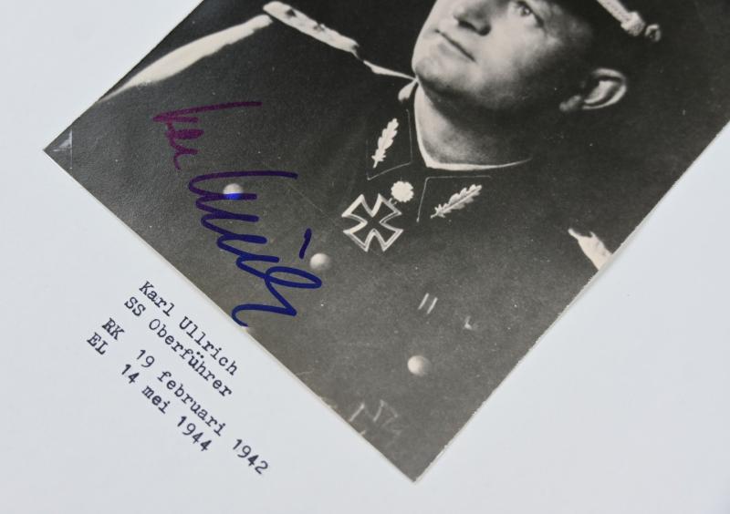 Signature of Waffen-SS KC&OLC Recipient 'Karl Ullrich'