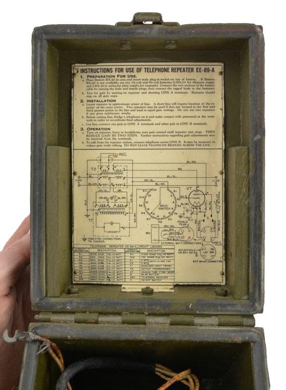 US WW2 Signal Corps Telephone Repeater EE-89-A