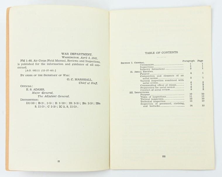 US WW2 FM 1-60 Air Corps Field Manual
