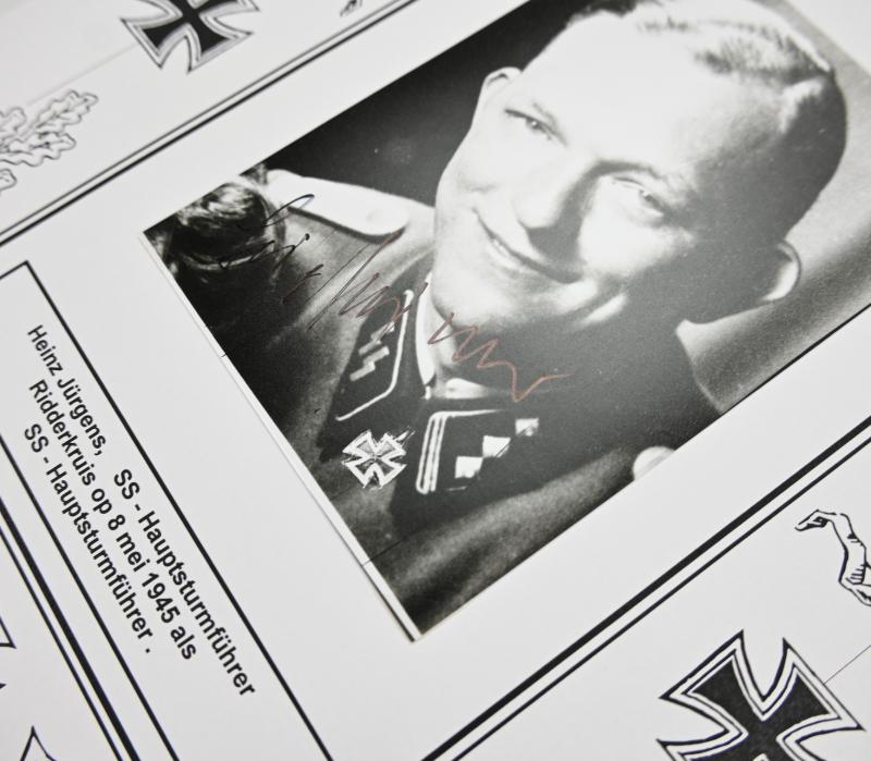 Signature of Waffen-SS KC Recipient 'Heinz Jürgens'