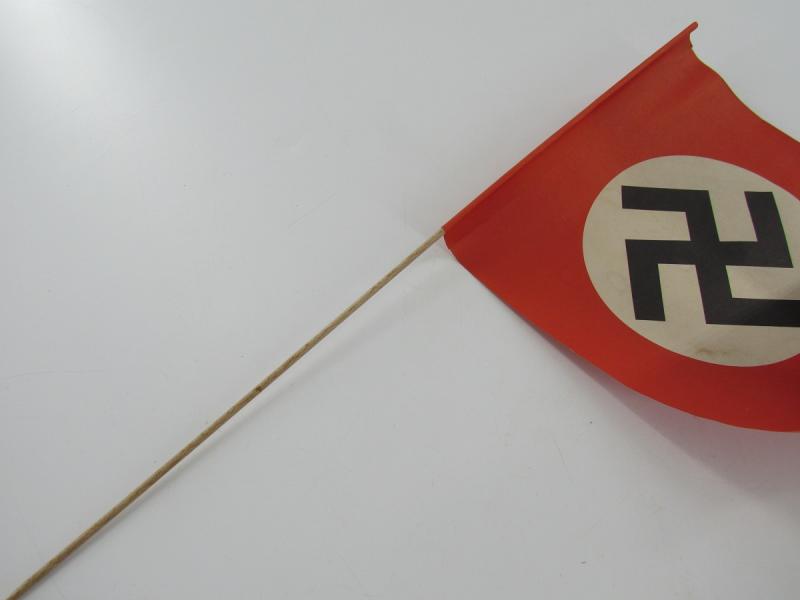 Paper Swastika Flag on Pole