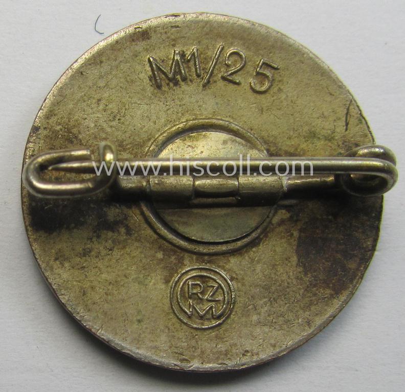 'N.S.D.A.P. - Parteiabzeichen' showing the makers'-designation: 'RzM' and/or: 'M1/25'