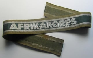 'BeVo'-like cuff-title (ie. 'Ärmelstreifen') entitled: 'Afrikakorps' being a...