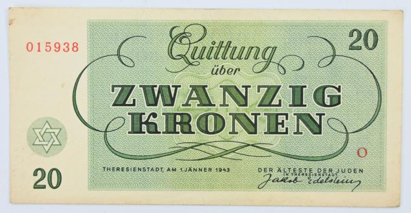 German WW2 Theresienstadt (Terezin) Concentration Camp Banknotes