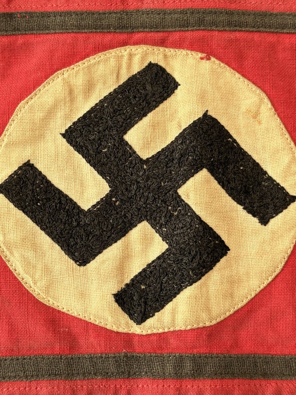 RARE GERMAN WWII ALLGEMEINE SS EARLY EXAMPLE COTTON ARMBAND PRE 1933.