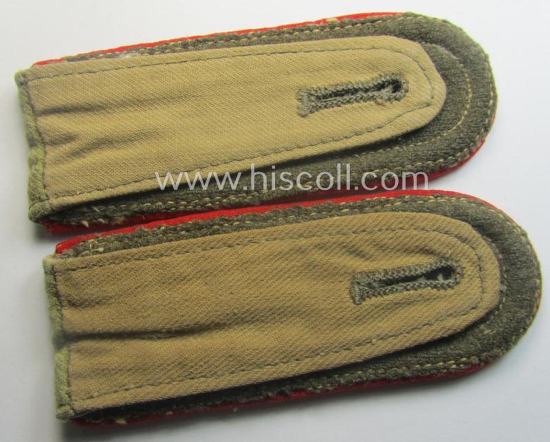 Truly worn and/or used pair of (early-war-period ie. truly 'DAK'-related!) WH (Heeres) NCO-type, 'tropical-pattern' shoulderstraps: 'Uffz. der Art.-Truppen'