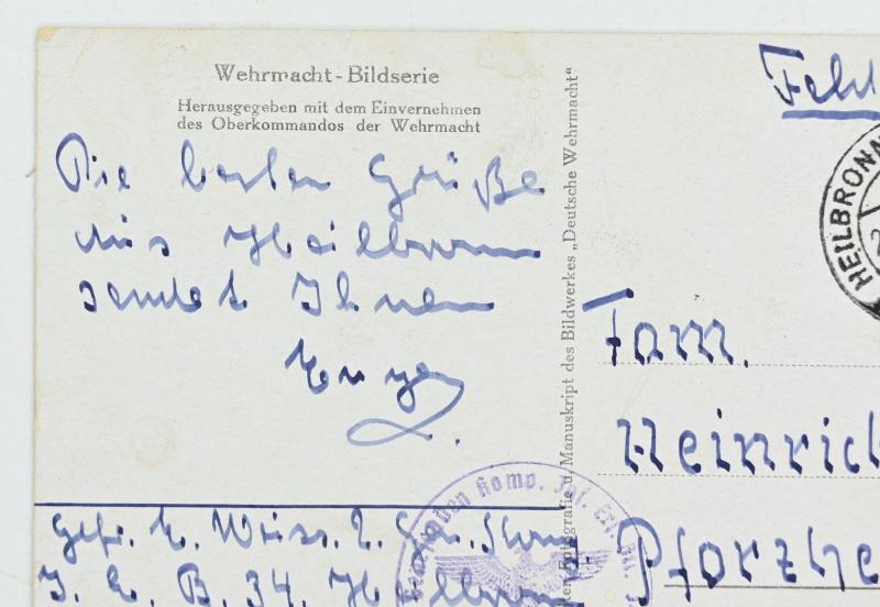German WH Postcard Infantry