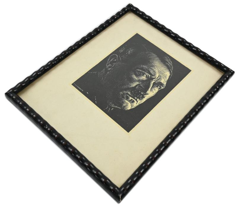 German Adolf Hitler Portait in Frame