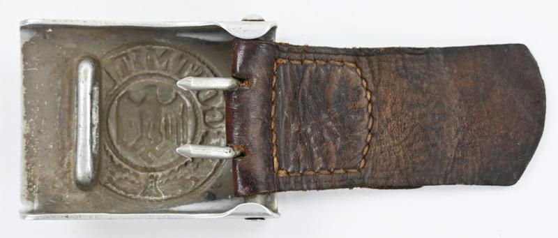 German WH beltbuckle with Leather Tab