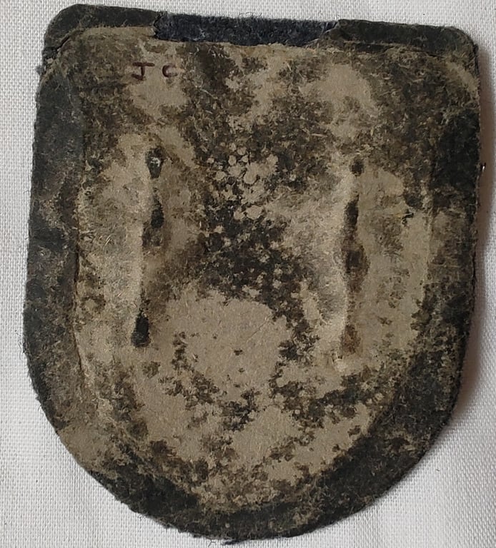 Luftwaffe (Air force) 'Kuban' campaign shield that comes mounted onto its original blue grey wool backing.