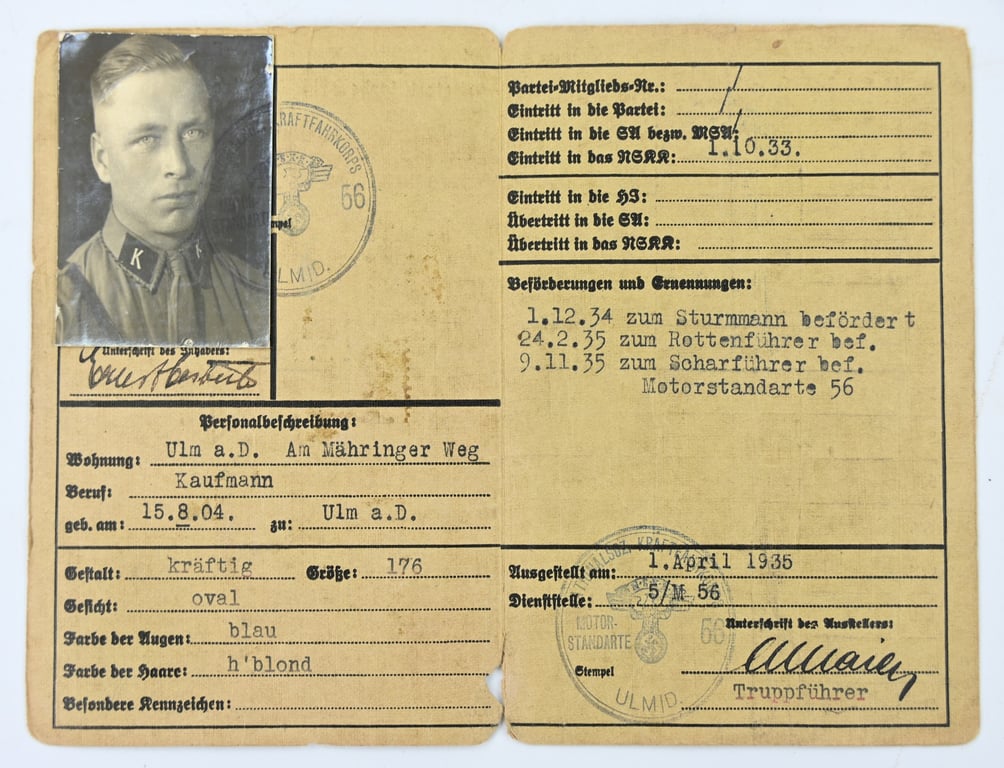 German NSKK Memberpass