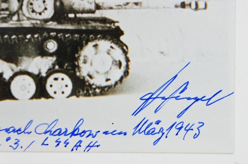 Signature of Waffen-SS KC Recipient 'Hans Siegel'