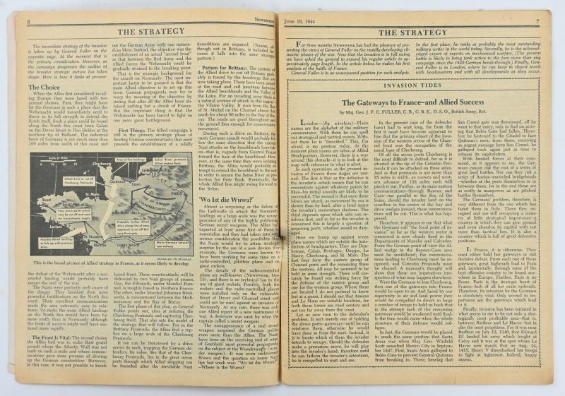 US WW2 Newsweek Magazine June 19, 1944