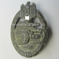 Incomplete 'hollow'-styled, 'Panzerkampfabzeichen in Silber' (or: silver-class panzer-assault...