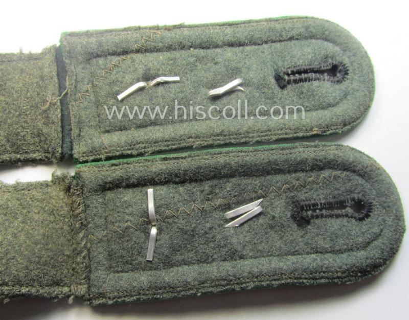Pair of WH (Heeres), early- (ie. mid-) war-period so-called: 'M40'-styled, NCO-type 'cyphered' shoulderstraps: 'Feldwebel der Gebirgsjäger-Truppen u. Mitglied einer Gebirgsjägerschule'