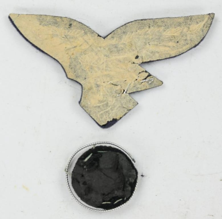 German LW Officer's Cap Insignia Set