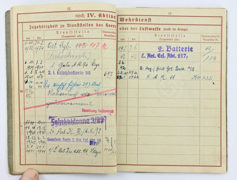 German WH Wehrpass Robert Meier KIA Wolchow