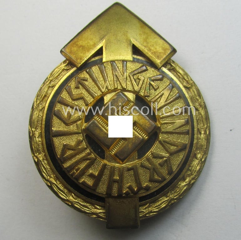Stunning - and scarcely encountered! - 'Feinzink'-based, 'HJ'-related so-called: 'HJ-Führer-Sportabzeichen' being a maker- (ie. 'RzM M/101' ie.: 'G. Brehmer'-) marked, example that comes in a hardly used- nor worn, condition