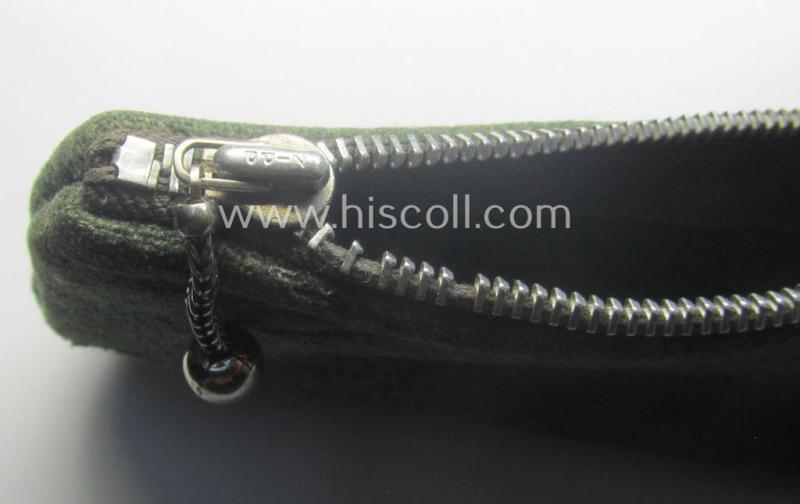 Interesting, period wallet (ie. 'Geldbörse') that takes the format of a smaller-sized, WH (Heeres) ie. 'Nachrichten'- (or signals) related side-cap (ie. 'Schiffchenmütze')