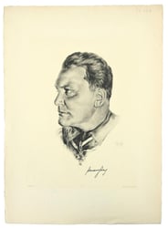 German Portrait Print/Litho of Reichsmarshall Hermann Göring by...