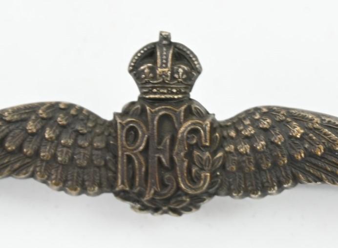 British WW1 1913 RFC Pilot Wing 'Gaunt London'