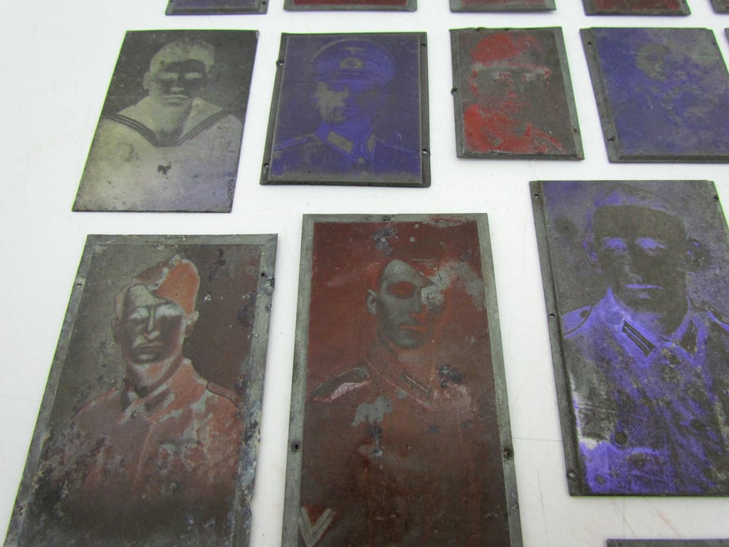24x Original German Newspaper Photo “Druckplatte” (printing plate)