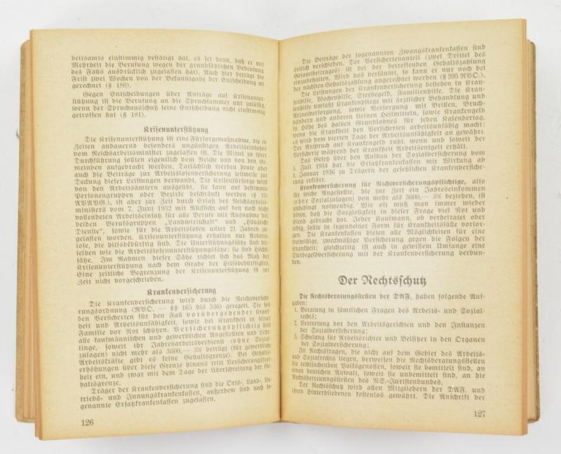 German Third Reich Era RAD 1937 Pocket Kalender
