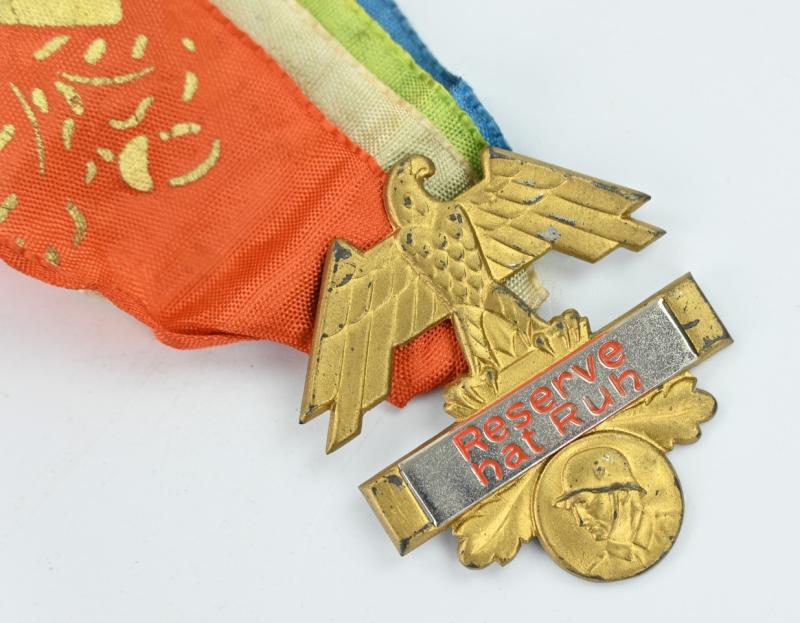 German Pre-WW2 Veteran Badge with ribbons 'Reserve hat ruh'