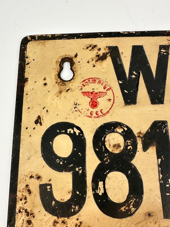 Very rare set of WH license plates "Untoched"