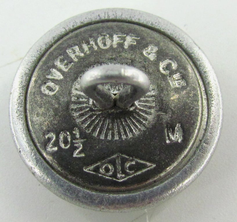 1x Wehrmacht 19 mm Uniform Silver Button (Overhoff)