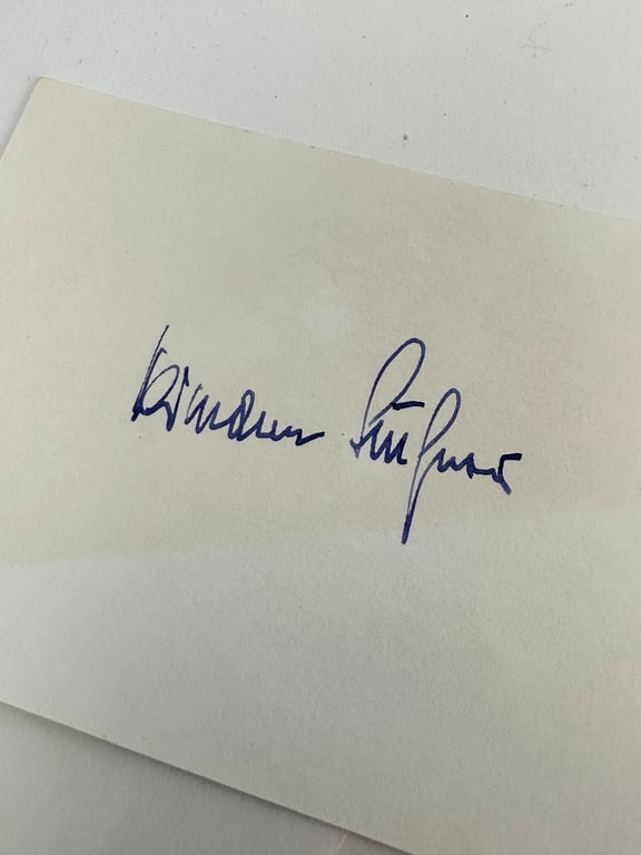 Lot German post-war original signatures of unknown German officers 8 pices