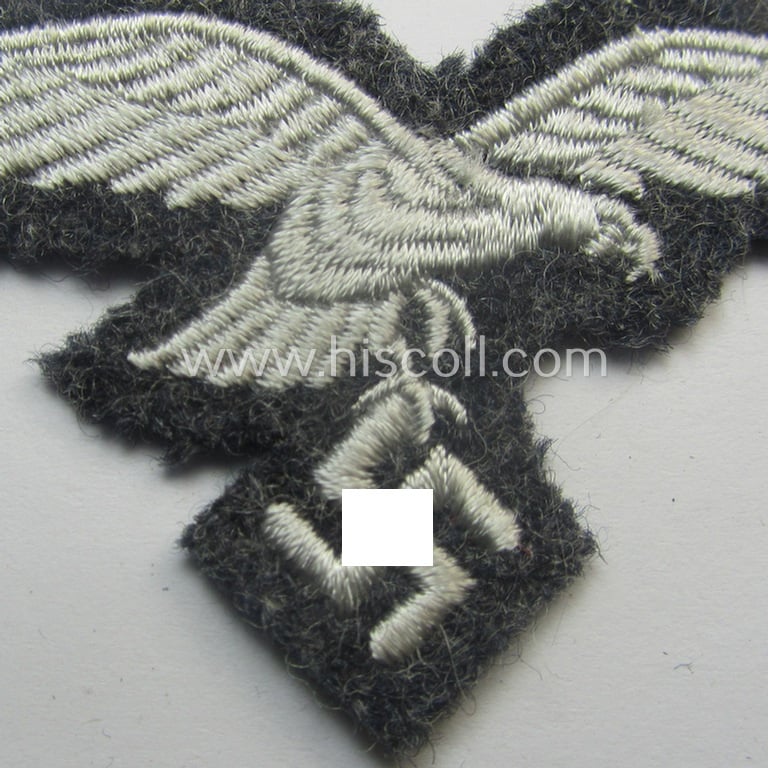 'Virtually mint- ie. unissued', WH (Luftwaffe) cap-eagle and cocarde-set as was specifically intended for usage onto the LW side-caps (ie. 'Schiffchen') or M43-field-caps ('Einheitsfeldmützen')