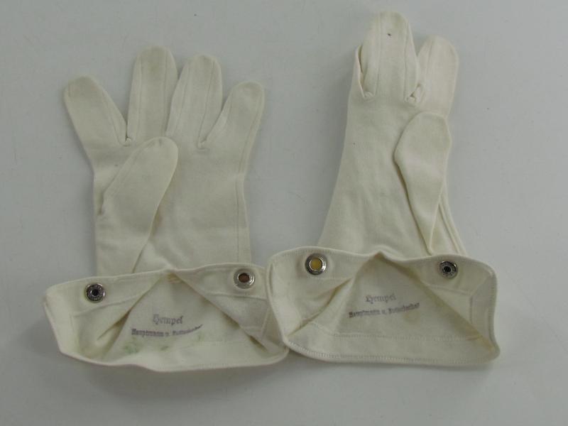 WH/SS Officer white Dress Gloves ....Named
