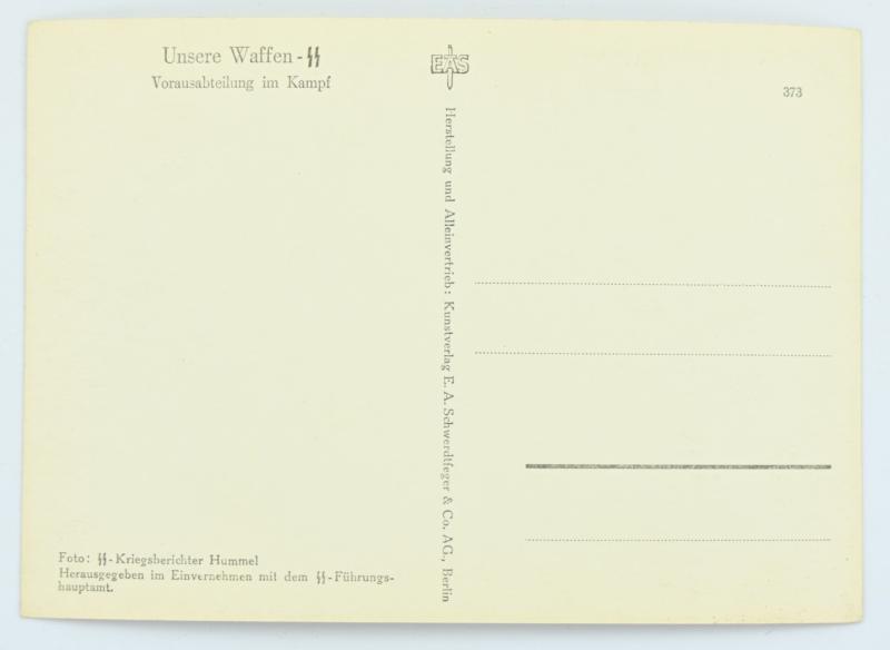 German Waffen-SS Kriegsberichter Postcard 'Unsere Waffen-SS'